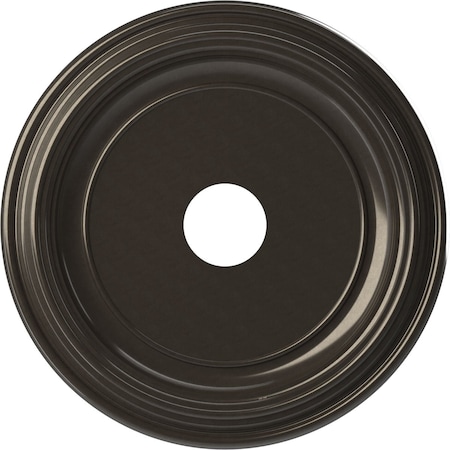 Ekena Millwork Traditional PVC Medallion (Canopies up to 11 1/2"), 19"OD x 3 1/2"ID x 1 1/2"P, Metallic Charcoal CMP19TRCCH